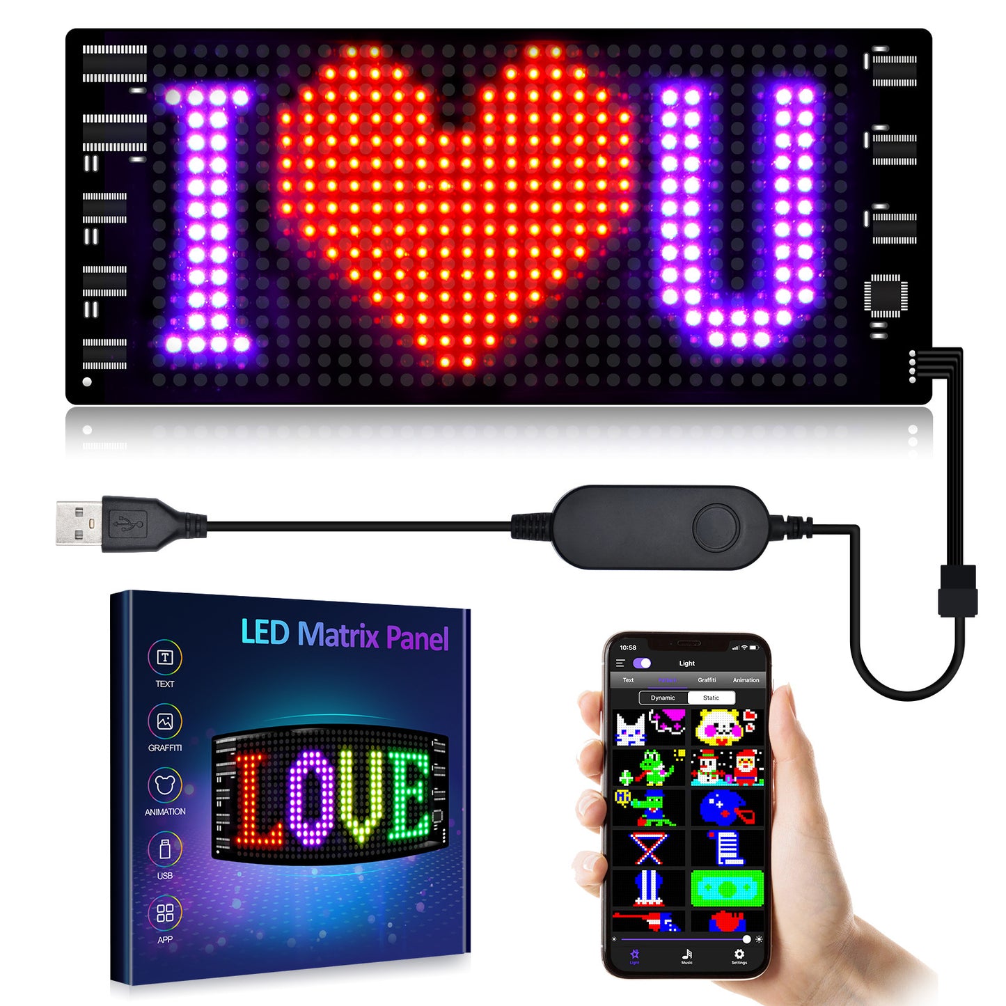 Programmable car LED sign