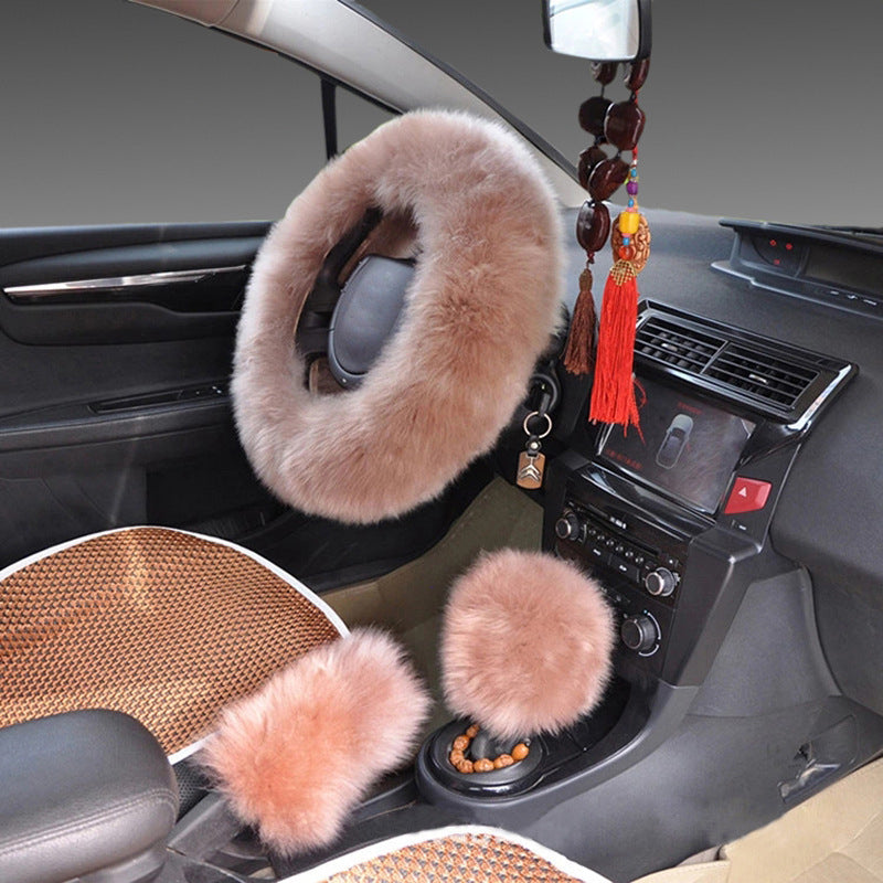 Fluffy steering wheel cover