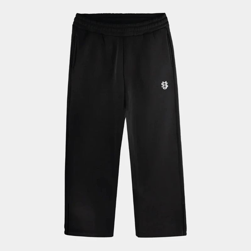 Trendy Embroidery Casual Loose Wide Leg Pants Y2K Harajuku Retro Street Wear Solid Color Sweatpants Men Women Straight Leg Pants