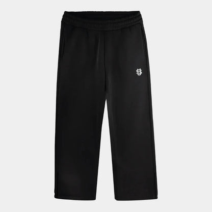 Trendy Embroidery Casual Loose Wide Leg Pants Y2K Harajuku Retro Street Wear Solid Color Sweatpants Men Women Straight Leg Pants