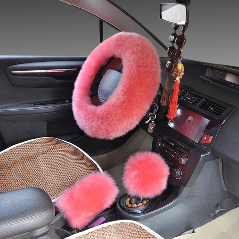 Fluffy steering wheel cover