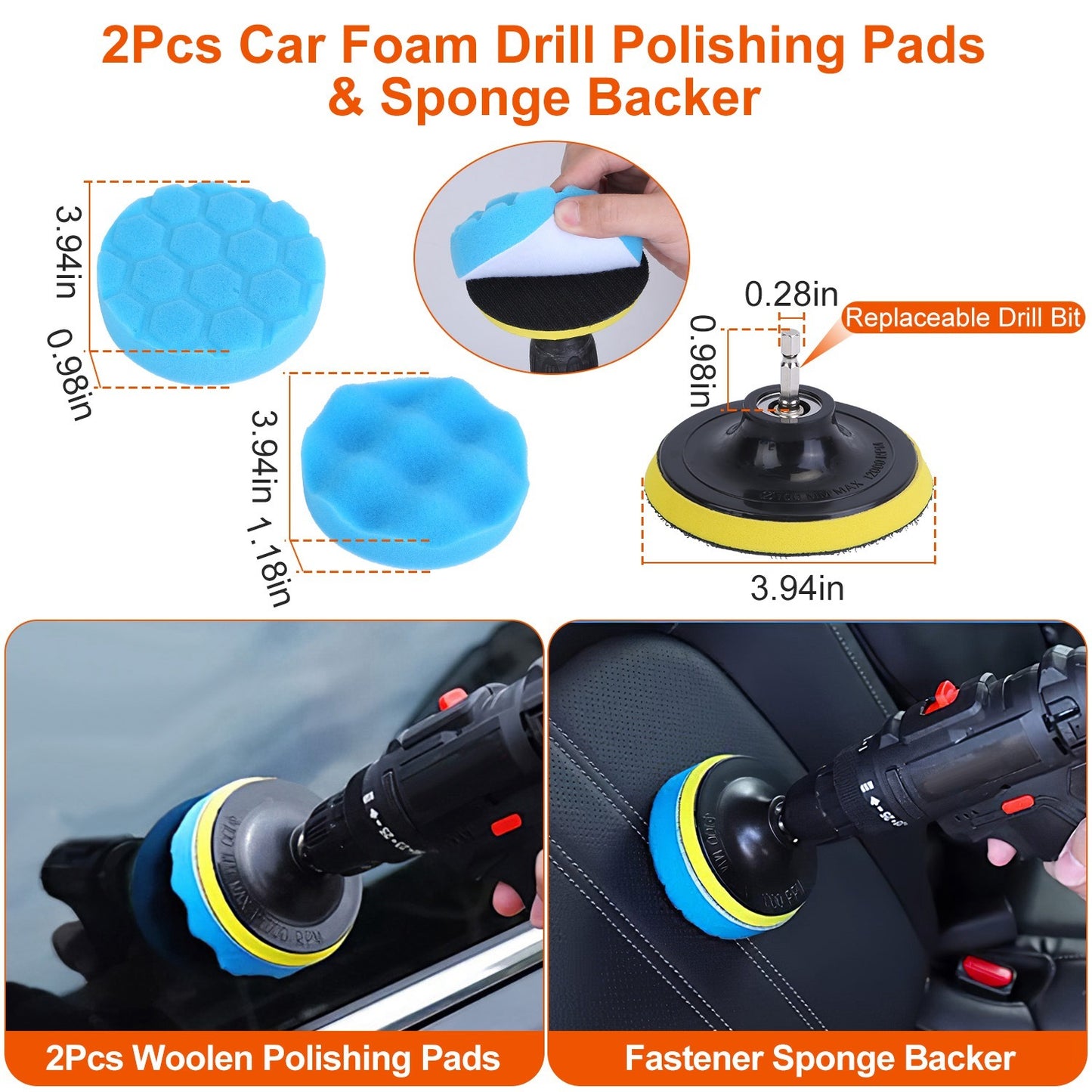 26Pcs car interior cleaning set