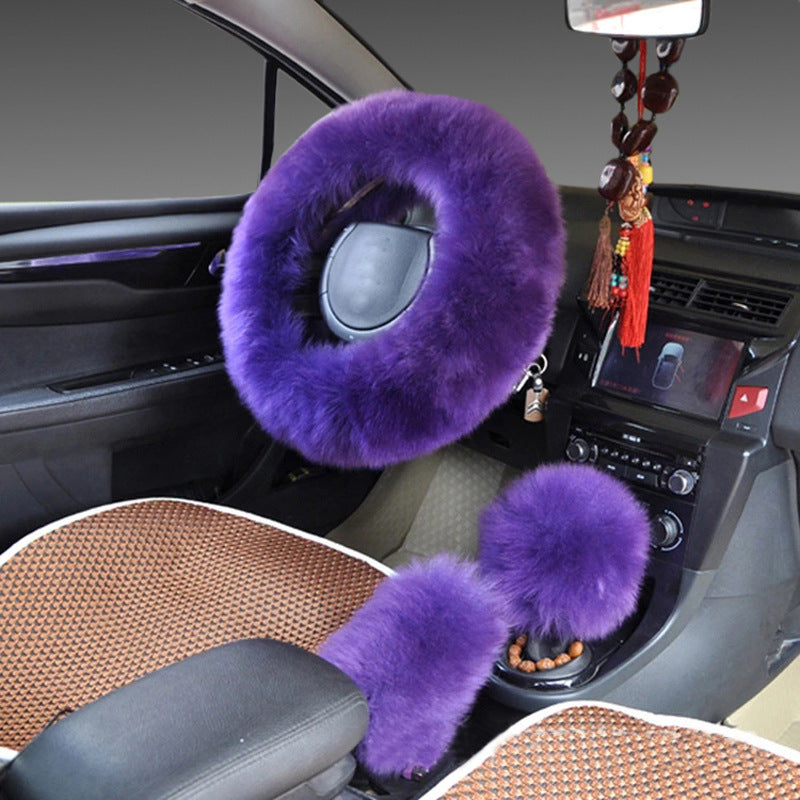 Fluffy steering wheel cover