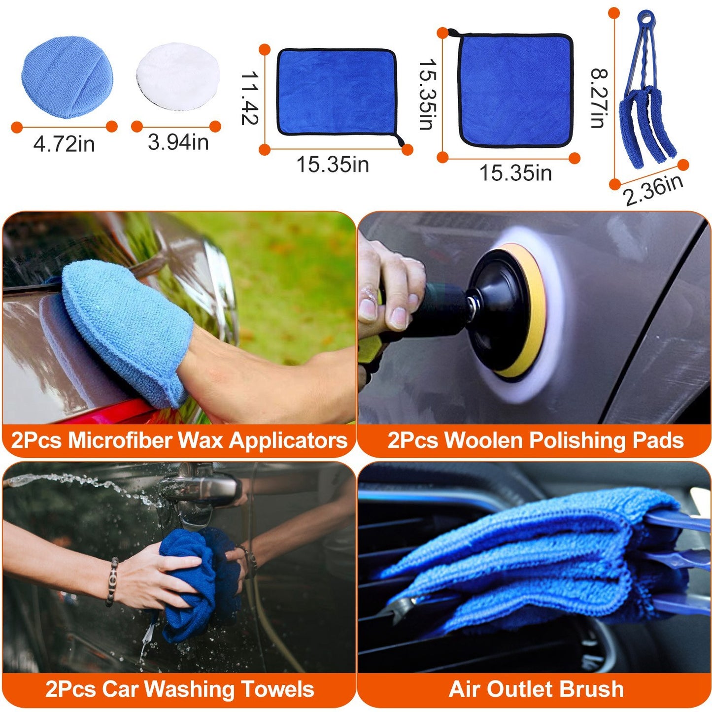 26Pcs car interior cleaning set