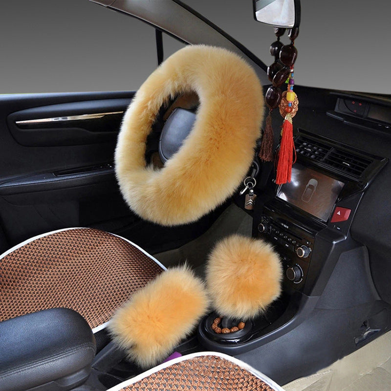 Fluffy steering wheel cover