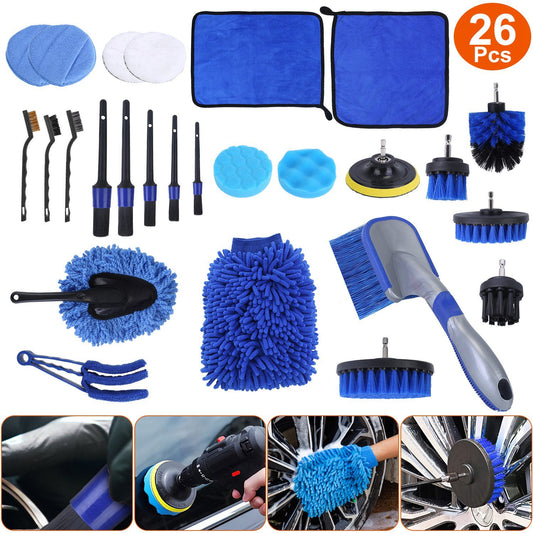 26Pcs car interior cleaning set